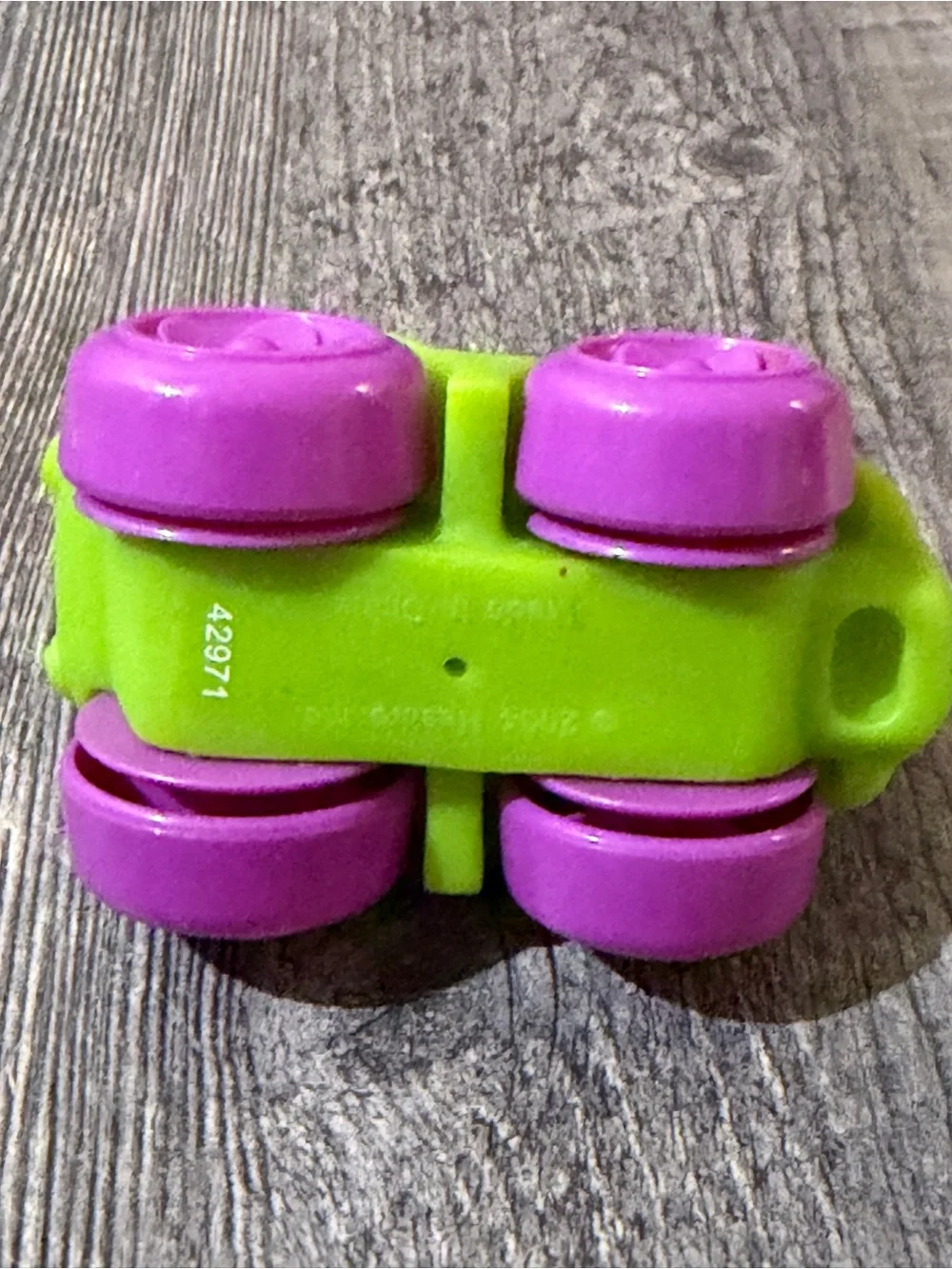 Playskool Wheel Pals Green Car Toy Purple Flower Wheels Toddler Push Vehicle